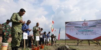 Danrem 074/Warastratama Lakukan Groundbreaking Pembangunan Koperasi Merah Putih di Boyolali