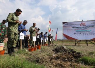 Danrem 074/Warastratama Lakukan Groundbreaking Pembangunan Koperasi Merah Putih di Boyolali