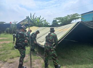 Perkuat Sinergi Hadapi Musim Hujan, Kodim 0724/Boyolali Gelar Latihan Penanggulangan Bencana di Wonosegoro