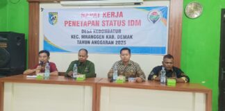 Rapat Kerja Penetapan Status (IDM) Desa kenonbatur kecamatan mranggen Kabupaten Demak