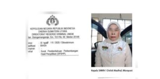 BAP Kasus Dugaan Penipuan Kepala SMKN 1 Dolok Masihul Resmi Dikirim ke Kejaksaan