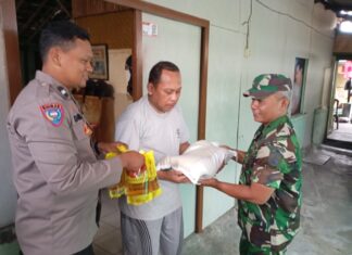 Sinergitas Tiga Pilar, berikan bantuan kepada warga yang kesusahan