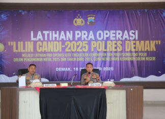 Polres Demak Siagakan 269 Personel Amankan Natal dan Tahun Baru