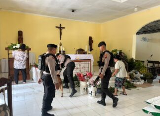 Antisipasi Gangguan Kamtibmas, Polres Demak Lakukan Sterilisasi Gereja