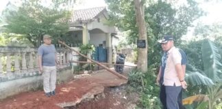 Pekerjaan Turap di Nyencle Kelurahan Cilangkap Rampung, Ada Bagian Jalan Ambles Belum Tertangani