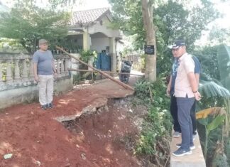 Pekerjaan Turap di Nyencle Kelurahan Cilangkap Rampung, Ada Bagian Jalan Ambles Belum Tertangani