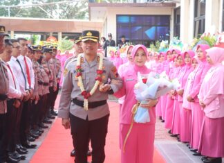 Polres Demak Gelar Pelepasan Kapolres Lama dan Penyambutan Kapolres Baru