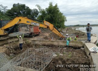 Hadapi Dinamika Alam Bengawan Solo, PU SDA dan Kontrak Susun Perbaikan Lanjutan