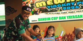 Kodim 0725/Sragen bersama Yayasan Kartika Jaya gelar lomba mewarnai