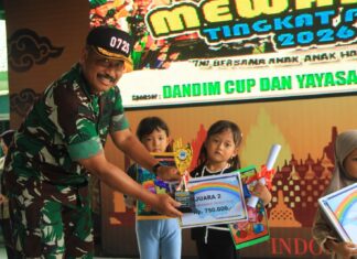 Kodim 0725/Sragen bersama Yayasan Kartika Jaya gelar lomba mewarnai