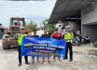 Satlantas Polres Demak Laksanakan Sosialisasi Operasi Keselamatan Candi 2026