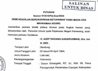 Perjalanan Panjang Kades Parung Mulya Dipengadilan Tipikor Bandung Dalam Dugaan Kasus Pungli