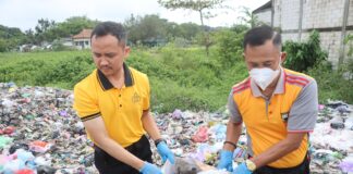 Dukung Program Presiden, Polres Demak Bersihkan TPS Sementara Desa Cabean