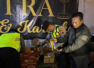 Sat Samapta Polres Demak Gencarkan Operasi Miras, 157 Botol Diamankan