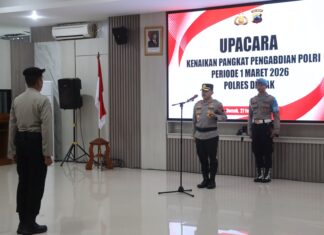 Pimpin Upacara Kenaikan Pangkat, AKBP Samel Soroti Integritas dan Reformasi Internal