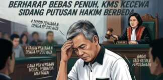 Kasus Korupsi Perumda Mentawai: Eks Dirut Kamser Sitanggang Divonis 4 Tahun Penjara