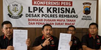LPK Krisna Desak Polres Rembang Bongkar Mafia Tanah dan Pemalsuan Surat Wakaf