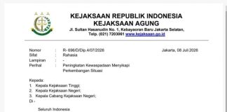 Bocornya Surat Edaran Kejagung Terkait Penggeledahan Rumah Jampidsus: Aliansi Masyarakat Pendukung Keadilan Desak Presiden Turun Tangan Selesaikan Ketegangan Aparat